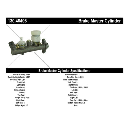 Centric Parts Premium Brake Master Cylinder 130.46406