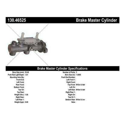 Centric Parts Brake Master Cylinder Premium for 2003-2006 Mitsubishi Outlander 130.46525