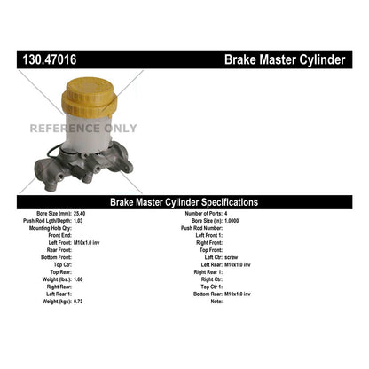Centric Parts Premium Brake Master Cylinder 130.47016