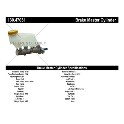 Stoptech Centric Premium Brake Master Cylinder 130.47031