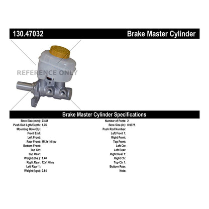Centric Parts Brake Master Cylinder Premium for 2010-2014 Subaru Legacy Outback 130.47032