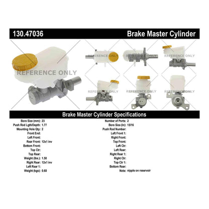 Stoptech Centric Premium Brake Master Cylinder 130.47036