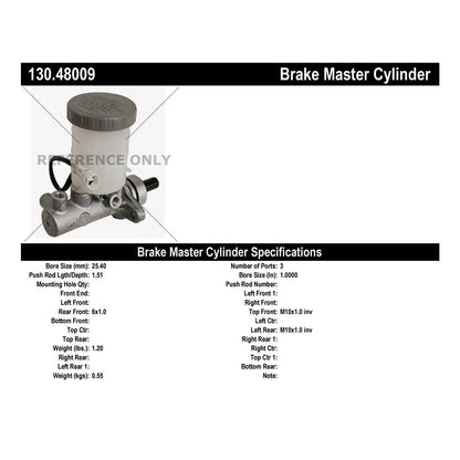 Centric Parts Premium Brake Master Cylinder 130.48009