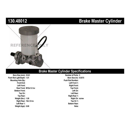 Centric Parts Premium Brake Master Cylinder 130.48012
