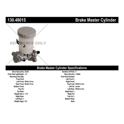 Centric Parts Premium Brake Master Cylinder 130.48015