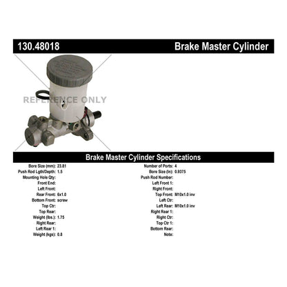 Centric Parts Brake Master Cylinder Premium 130.48018