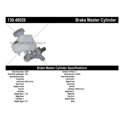 Centric Parts Brake Master Cylinder Premium 130.48026