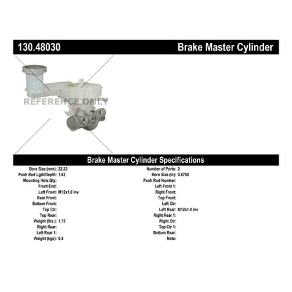 Centric Parts Premium Brake Master Cylinder 130.48030