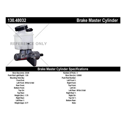 Centric Parts Premium Brake Master Cylinder 130.48032