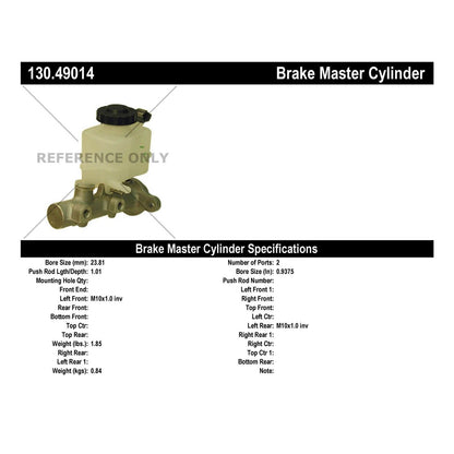 Centric Parts Brake Master Cylinder Premium 130.49014