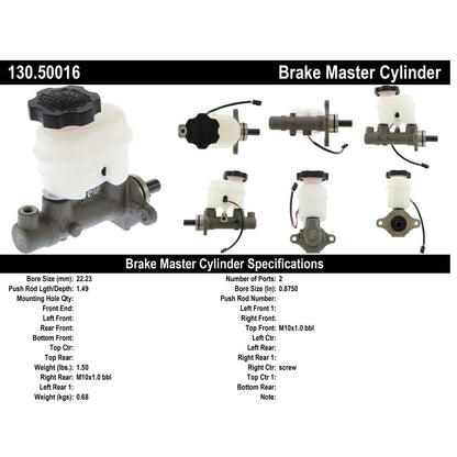 Centric Parts Brake Master Cylinder Premium 130.50016