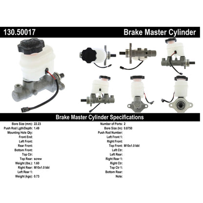 Centric Parts Brake Master Cylinder 130.50017