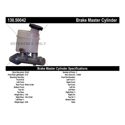 Centric Parts Premium Brake Master Cylinder 130.50042