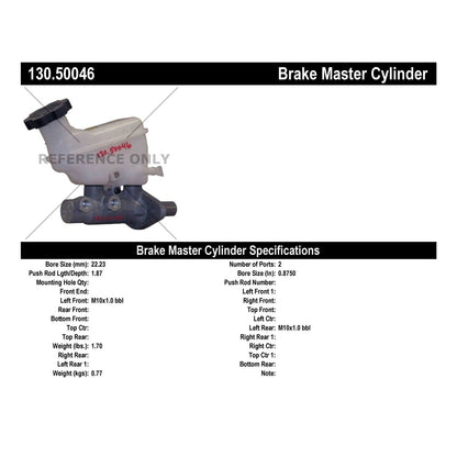 Centric Parts Premium Brake Master Cylinder 130.50046