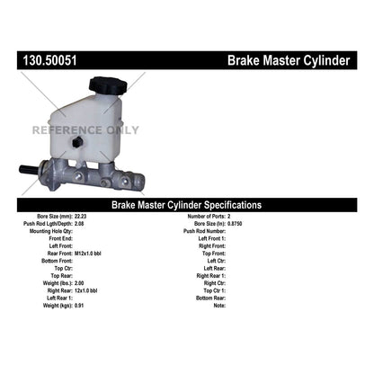 Centric Parts Brake Master Cylinder Premium 130.50051
