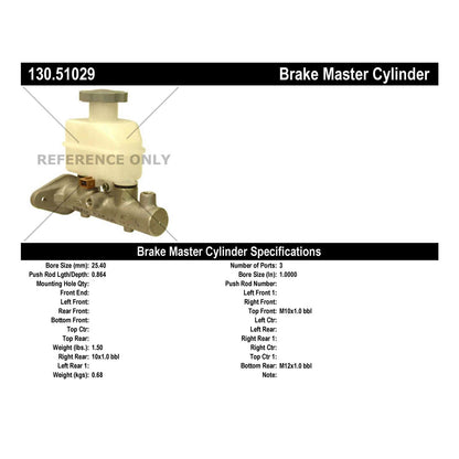 Centric Parts Premium Brake Master Cylinder 130.51029
