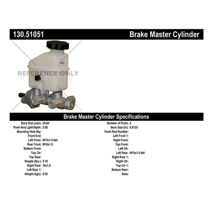 Centric Parts Brake Master Cylinder 130.51051