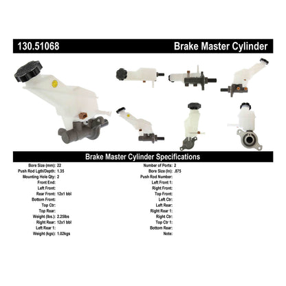 Centric Parts Premium Brake Master Cylinder 130.51068
