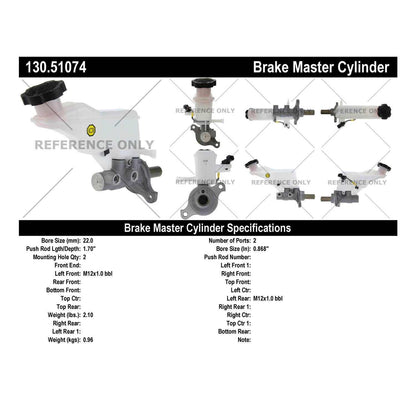 Centric Parts Brake Master Cylinder 130.51074