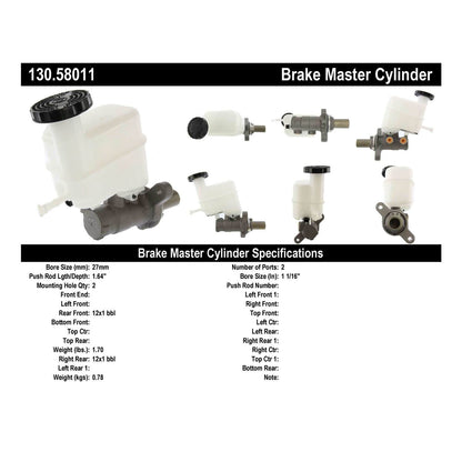 Centric Parts Brake Master Cylinder Premium for 2014-2018 Jeep Cherokee 130.58011