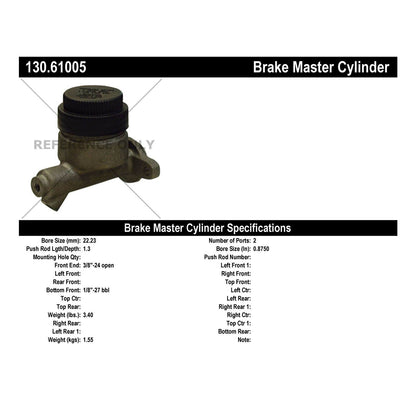 Centric Parts Premium Brake Master Cylinder 130.61005