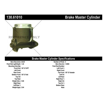 Centric Parts Premium Brake Master Cylinder 130.61010