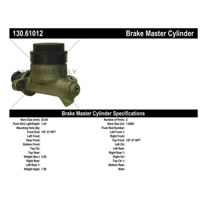 Stoptech Centric Premium Brake Master Cylinder 130.61012