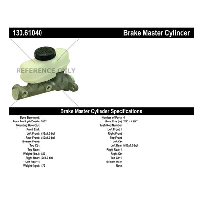 Centric Parts Premium Brake Master Cylinder 130.61040