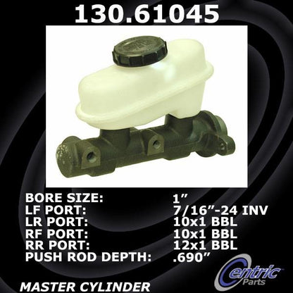Centric Parts Brake Master Cylinder for E135-66-050 130.61045