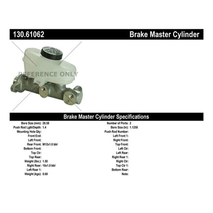 Centric Parts Premium Brake Master Cylinder 130.61062