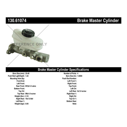 Centric Parts Premium Brake Master Cylinder 130.61074