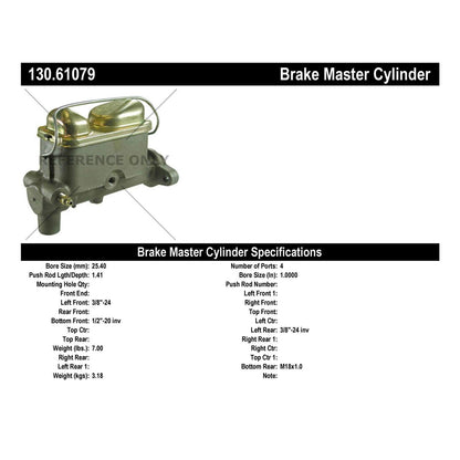 Centric Parts Brake Master Cylinder 130.61079