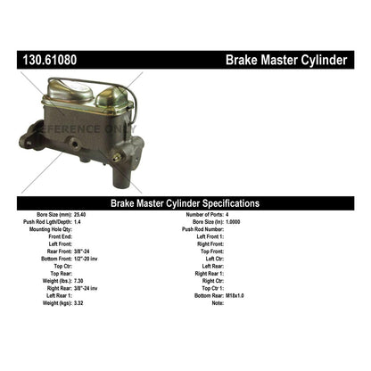 Centric Parts Brake Master Cylinder 130.61080