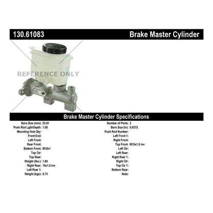 Centric Parts Brake Master Cylinder 130.61083