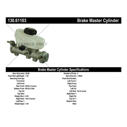 Centric Parts Premium Brake Master Cylinder 130.61103