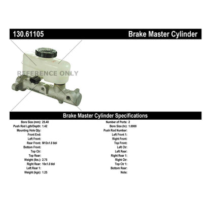Centric Parts Brake Master Cylinder 130.61105