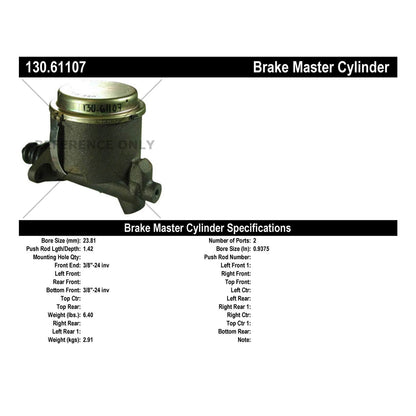 Centric Parts Brake Master Cylinder 130.61107
