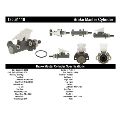 Centric Parts Premium Brake Master Cylinder 130.61110