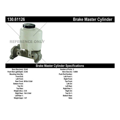 Centric Parts Premium Brake Master Cylinder 130.61126