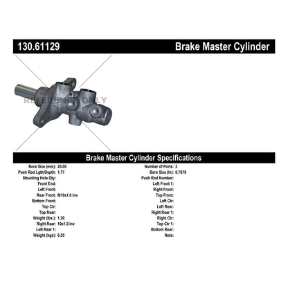 Centric Parts Brake Master Cylinder 130.61129
