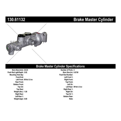 Stoptech Centric Premium Brake Master Cylinder 130.61132