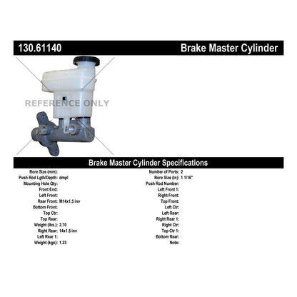 Stoptech Centric Premium Brake Master Cylinder 130.61140