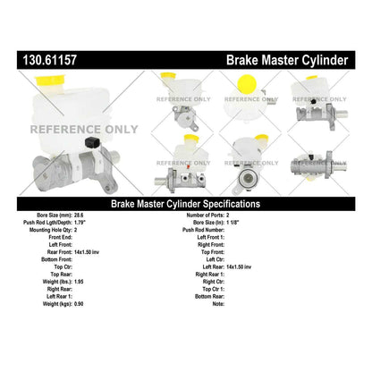 Centric Parts Brake Master Cylinder 130.61157