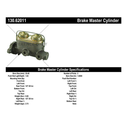 Centric Parts Brake Master Cylinder 130.62011