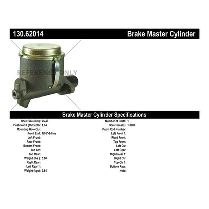 Centric Parts Premium Brake Master Cylinder 130.62014