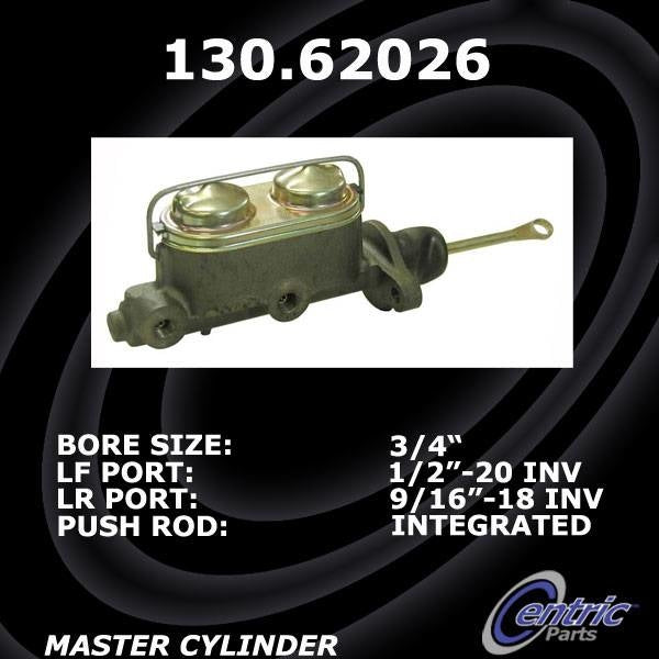 Centric Parts Premium Brake Master Cylinder 130.62026