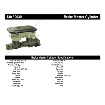 Centric Parts Brake Master Cylinder 130.62030
