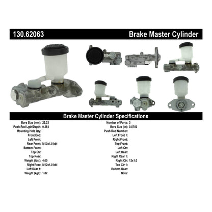Stoptech Centric Premium Brake Master Cylinder 130.62063