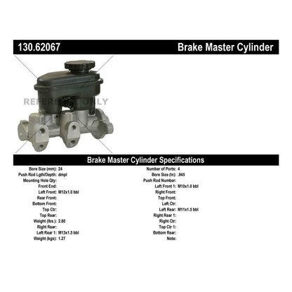 Centric Parts Premium Brake Master Cylinder 130.62067