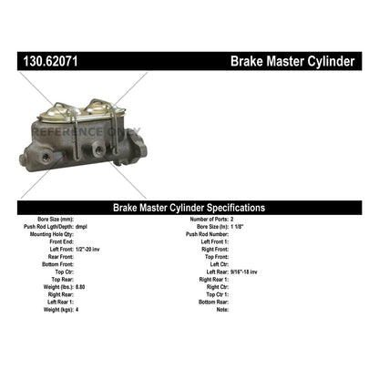Centric Parts Premium Brake Master Cylinder 130.62071